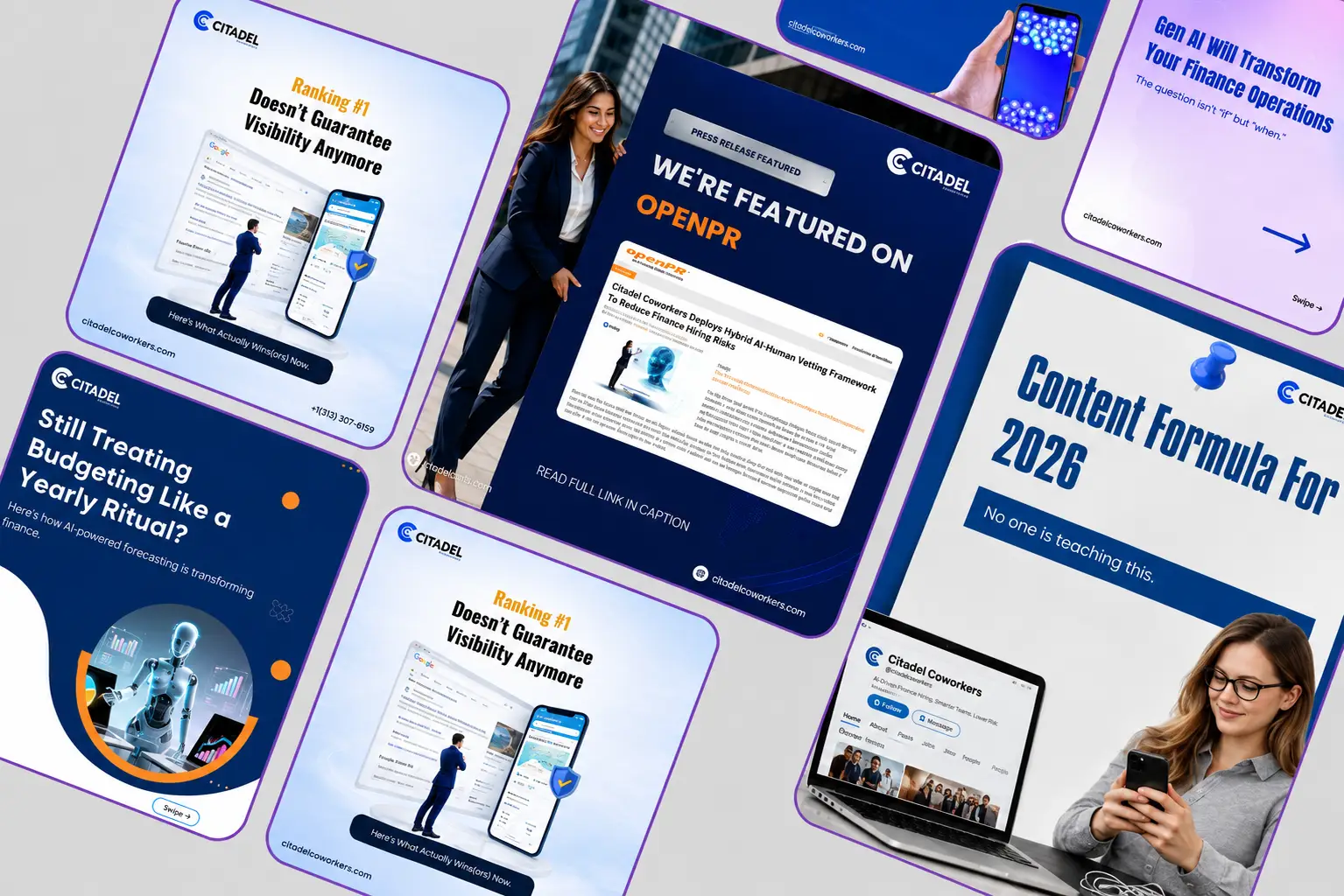 Designed LinkedIn carousels to build credibility for a staffing agency