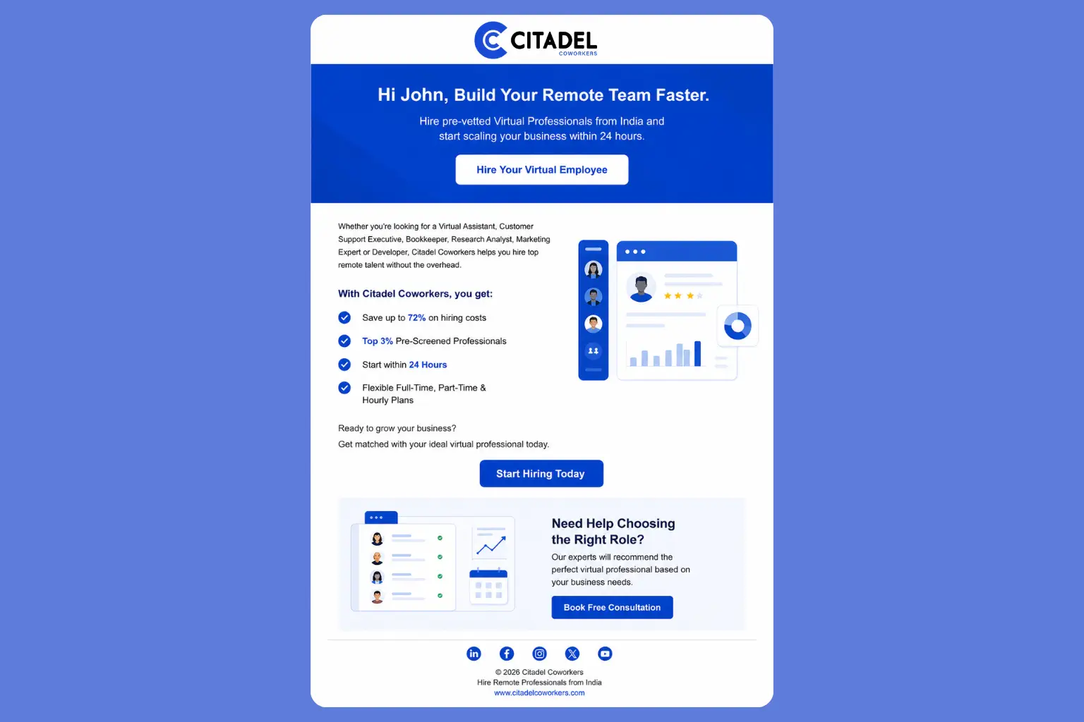 Crafted a personalized outreach email for a workforce solutions agency