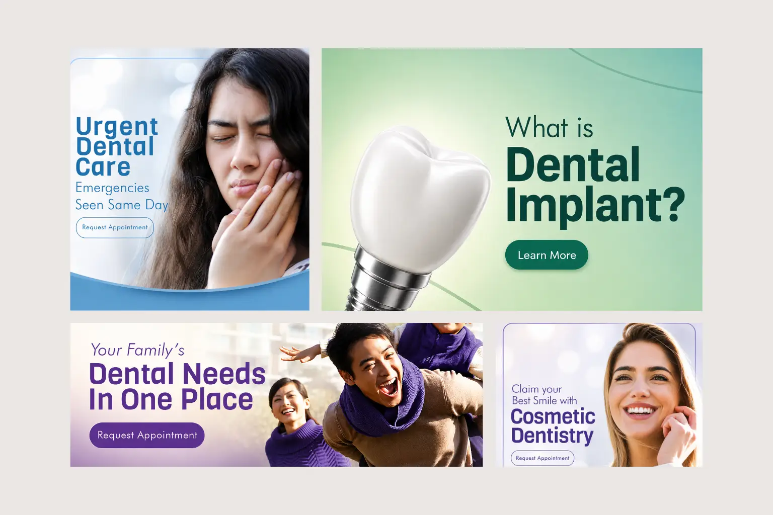 Built promotional posts for a dental clinic’s family services