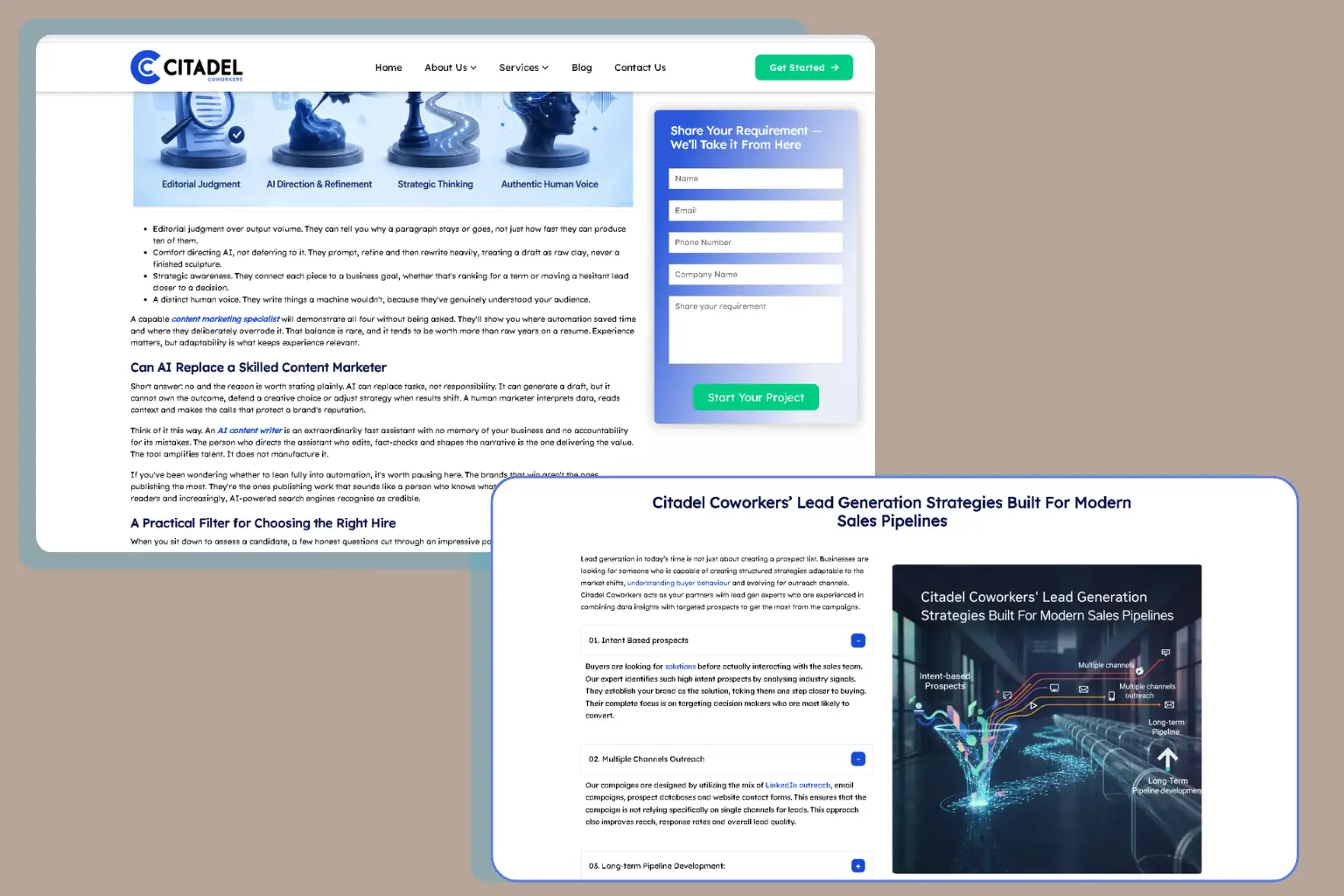 Strengthened internal linking across blog content for a workforce solutions brand