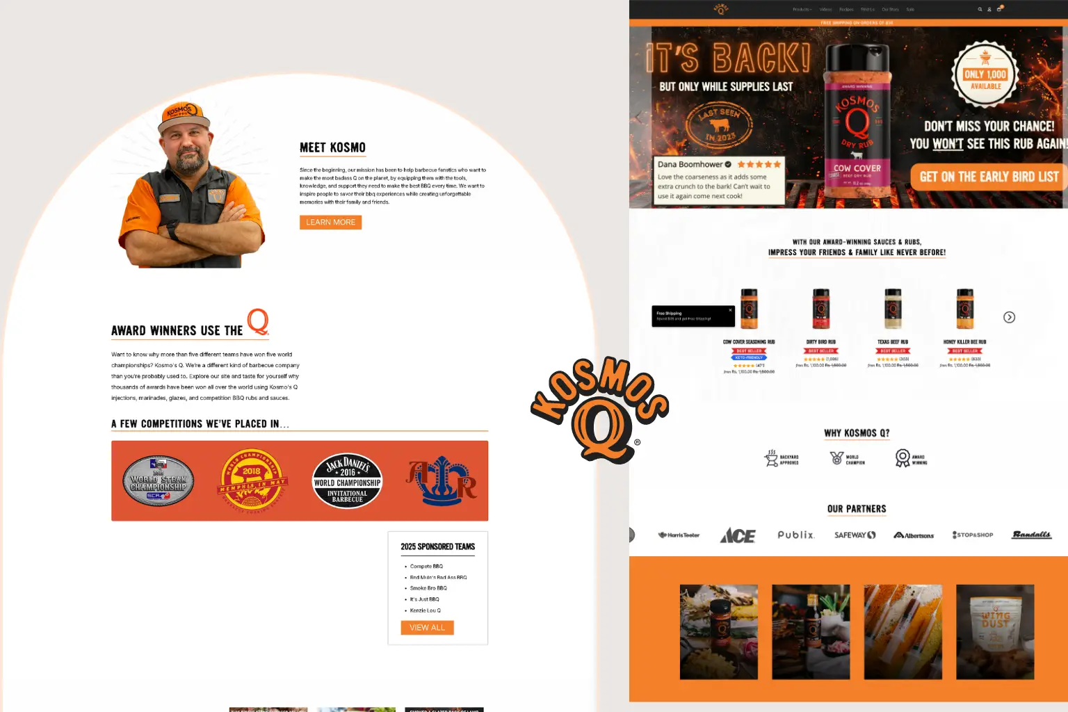 Crafted a founder-focused brand story page for a BBQ sauce brand