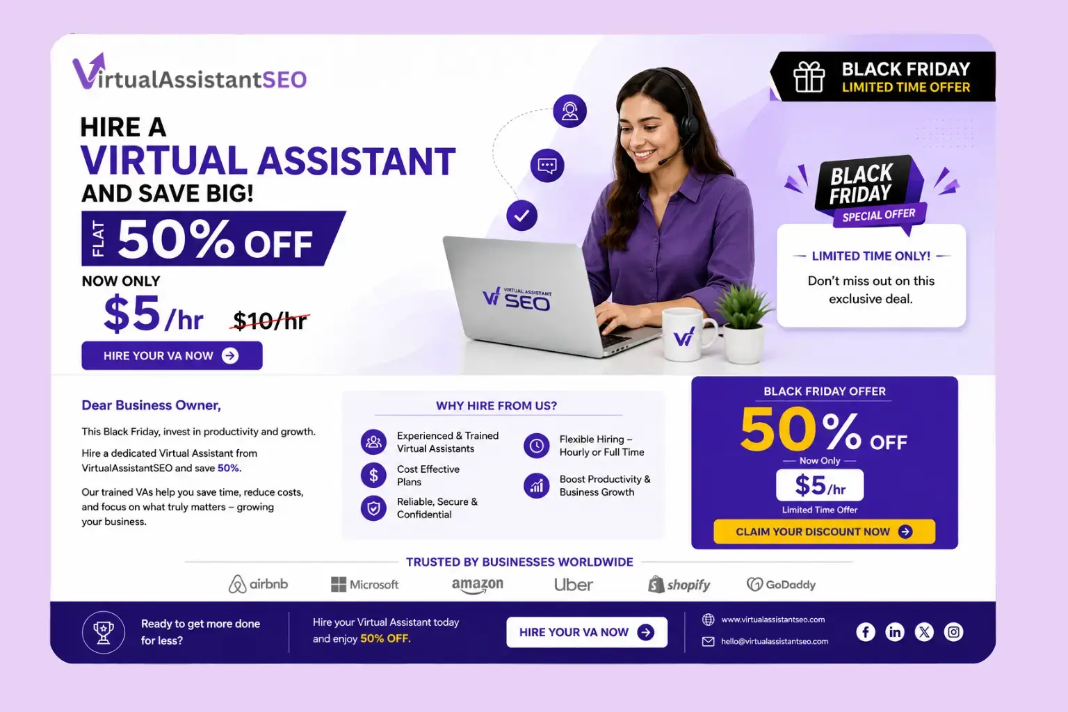 Created a bold discount email for an SEO service provider